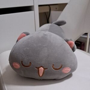 Gray Cat Plush Pillow